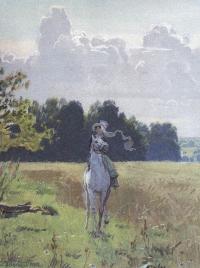 Дмитрий Белюкин. Всадница. Иллюстрация к роману А.С.Пушкина «Евгений Онегин». 2000