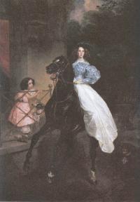 Карл Брюллов. Всадница. 1832