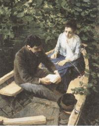 Константин Коровин. В лодке. 1887 или 1888