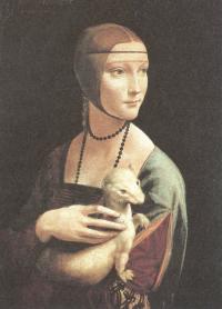 Леонардо да Винчи. Дама с горностаем. Около 1488-1490