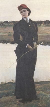 Михаил Нестеров. Портрет дочери художника Ольги Михайловны Нестеровой. 1906