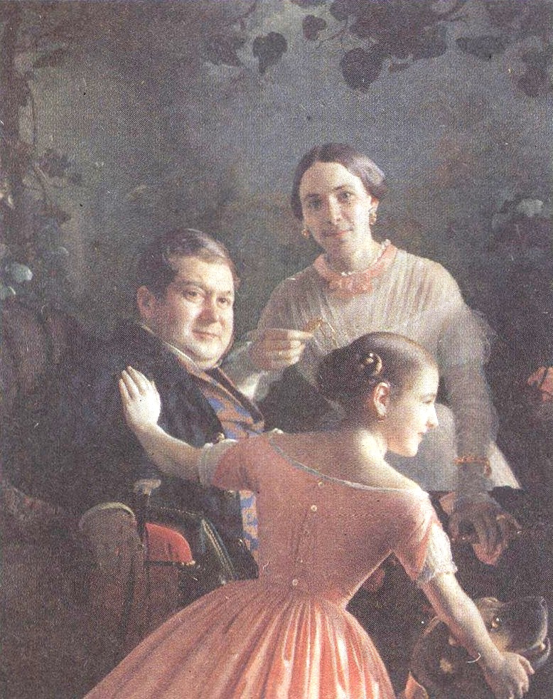Сергей Зорянко. Портрет семьи Турчановых. 1848