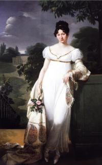 Шаль с рисунком пейсли на портрете Фелисите-Луизы де Дюрфор