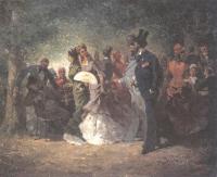 Валериан Князев. У загородного кафе. Париж. 1870-е