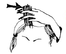 Простейший прием стрижки — срезание волос на пальцах