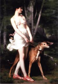 Богиня-охотница Диана (художник Гастон Сен-Пьер)