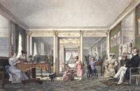 Карл Брюллов. Интерьер. Семья Гагариных. 1827