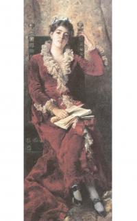 Константин Маковский. Портрет жены художника Юлии Павловны Маковской. 1881