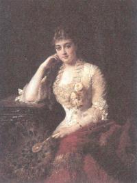 Констрантин Маковский. Портрет жены художника Ю.П.Маковской. Начало 1880-х