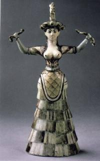 Крито-минойская богиня со змеями