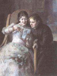 Николай Ярошенко. Девушки с письмом. 1892