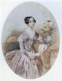 Пётр Соколов. Женский портрет. 1847