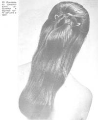 Прическа из длинных волос, собранных в узел