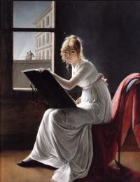 «Рисующая молодая женщина» (М.-Д. Вильер, 1801)