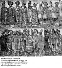 Русские одежды конца XVI века