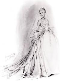Свадебное платье будущей княгини Монако Грейс Келли