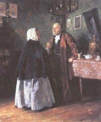 Владимир Маковский. Поздравление. 1848