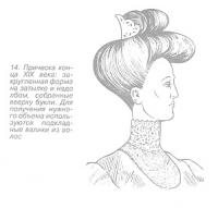 Закруглённая причёска конца XIX века
