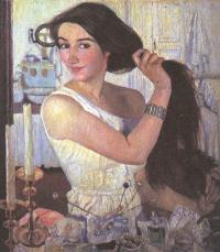 Зинаида Серебрякова. За туалетом. Автопортрет. 1909
